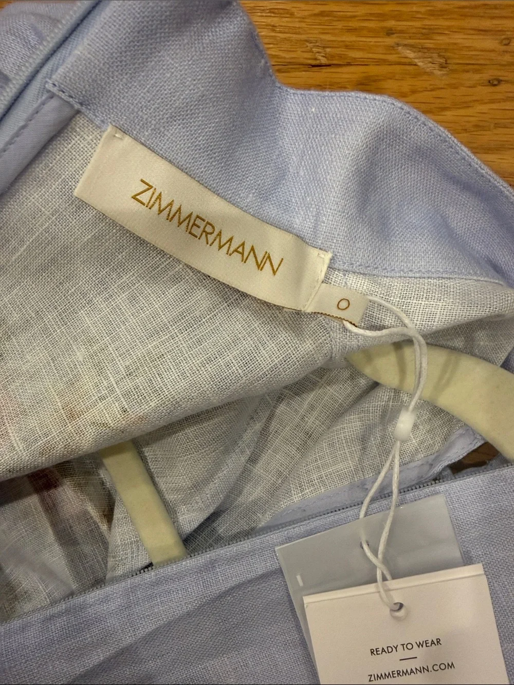 🔥CLEARANCE🔥 NWOT Zimmermann Lavender Floral Linen Mini Dress, Size AU 3 - Picture 15 of 16